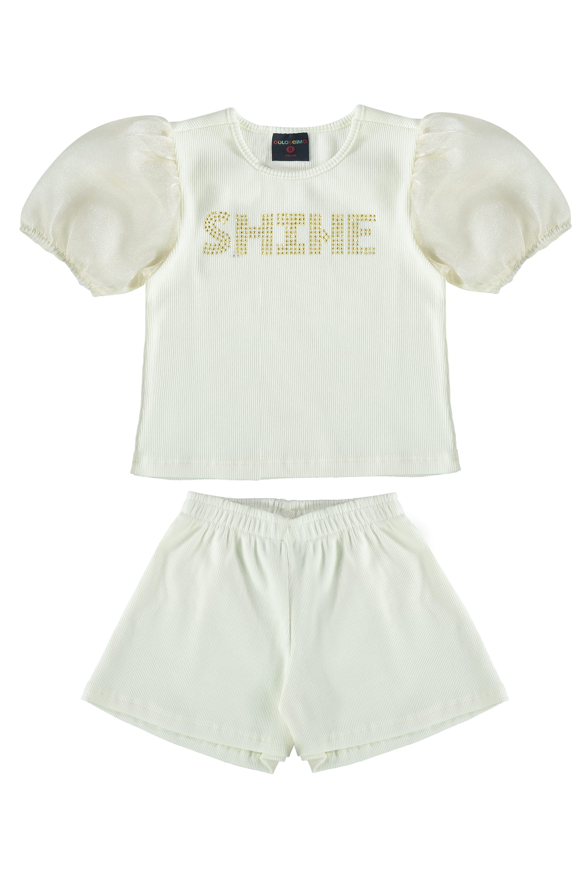 Conjunto em Ribana Infantil Menina (Branco) Guloseima - Imagem 9