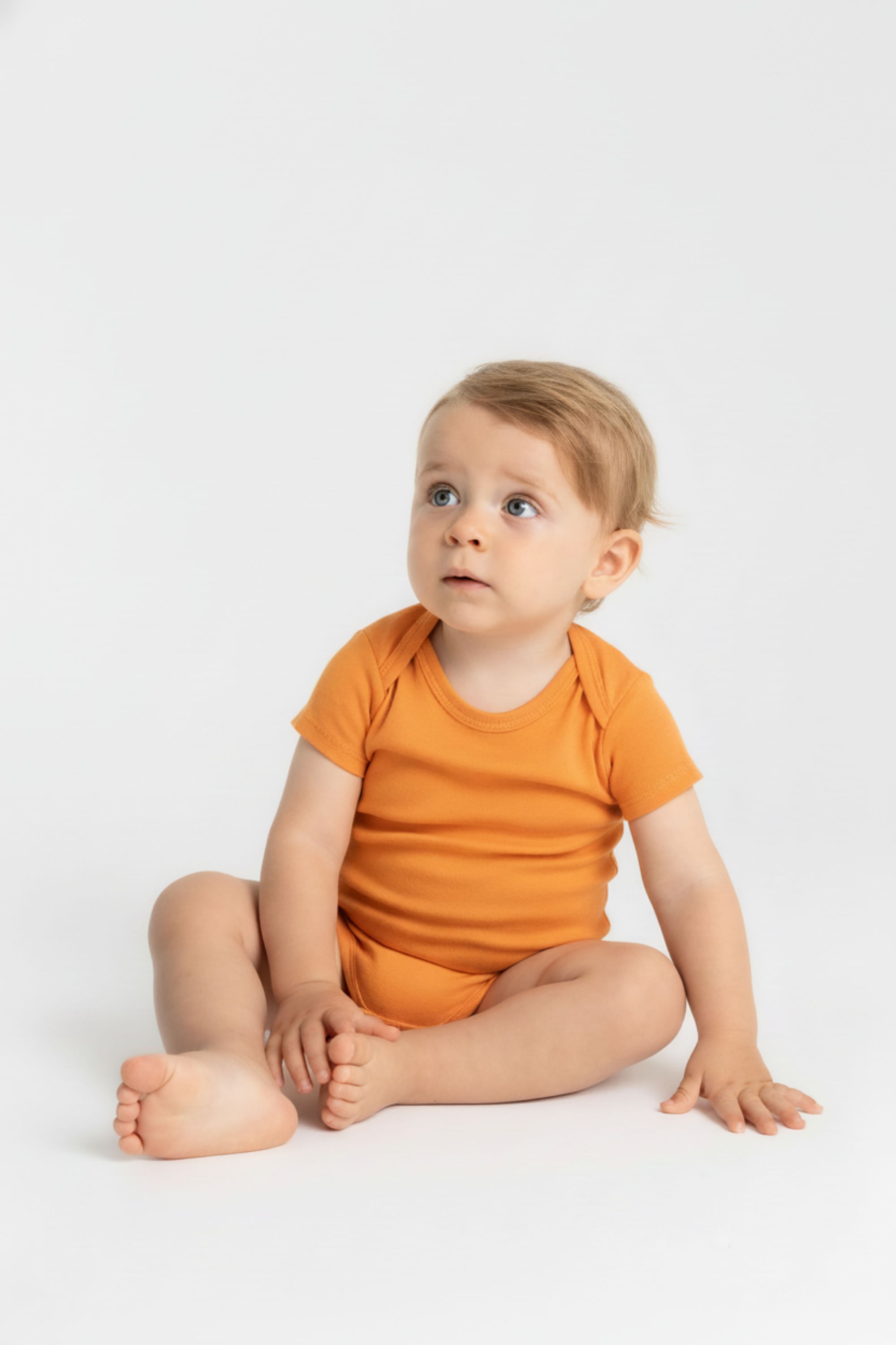Body Manga Curta Básico Unissex para Bebê (Laranja) Guloseima - Imagem 4