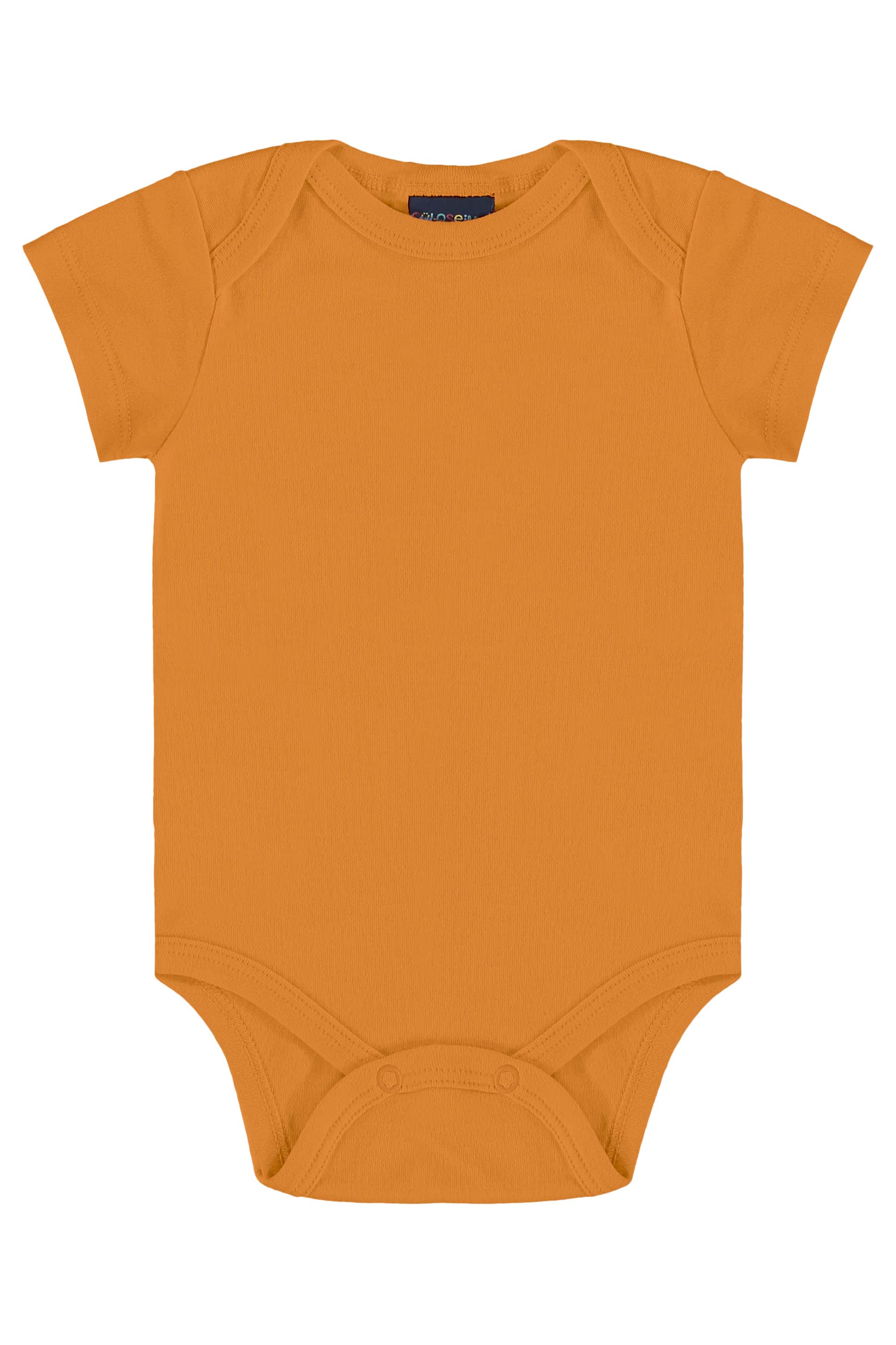 Body Manga Curta Básico Unissex para Bebê (Laranja) Guloseima - Imagem 8