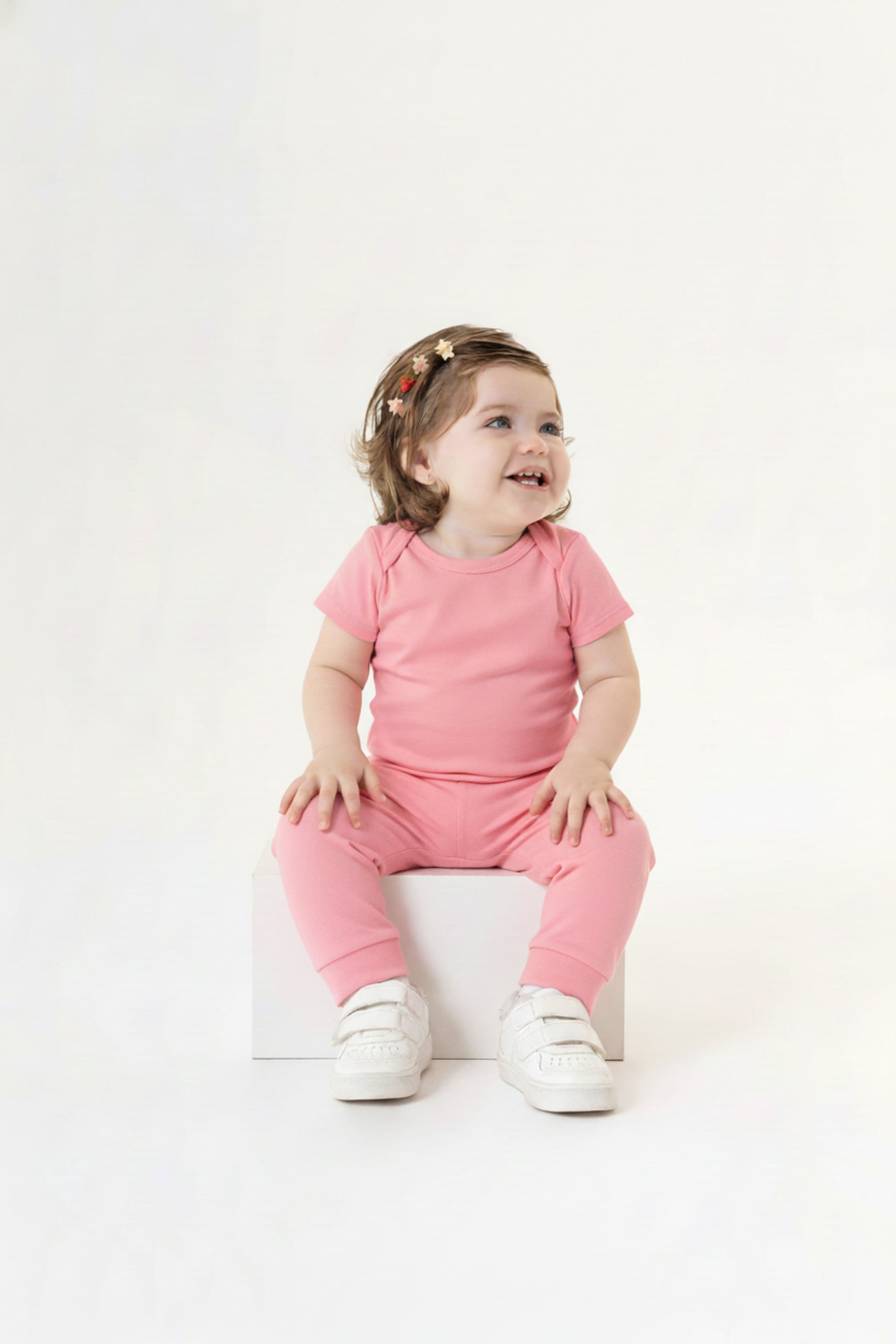 Calça Unissex para Bebê Básica em Suedine (Rosa) Guloseima - Imagem 12