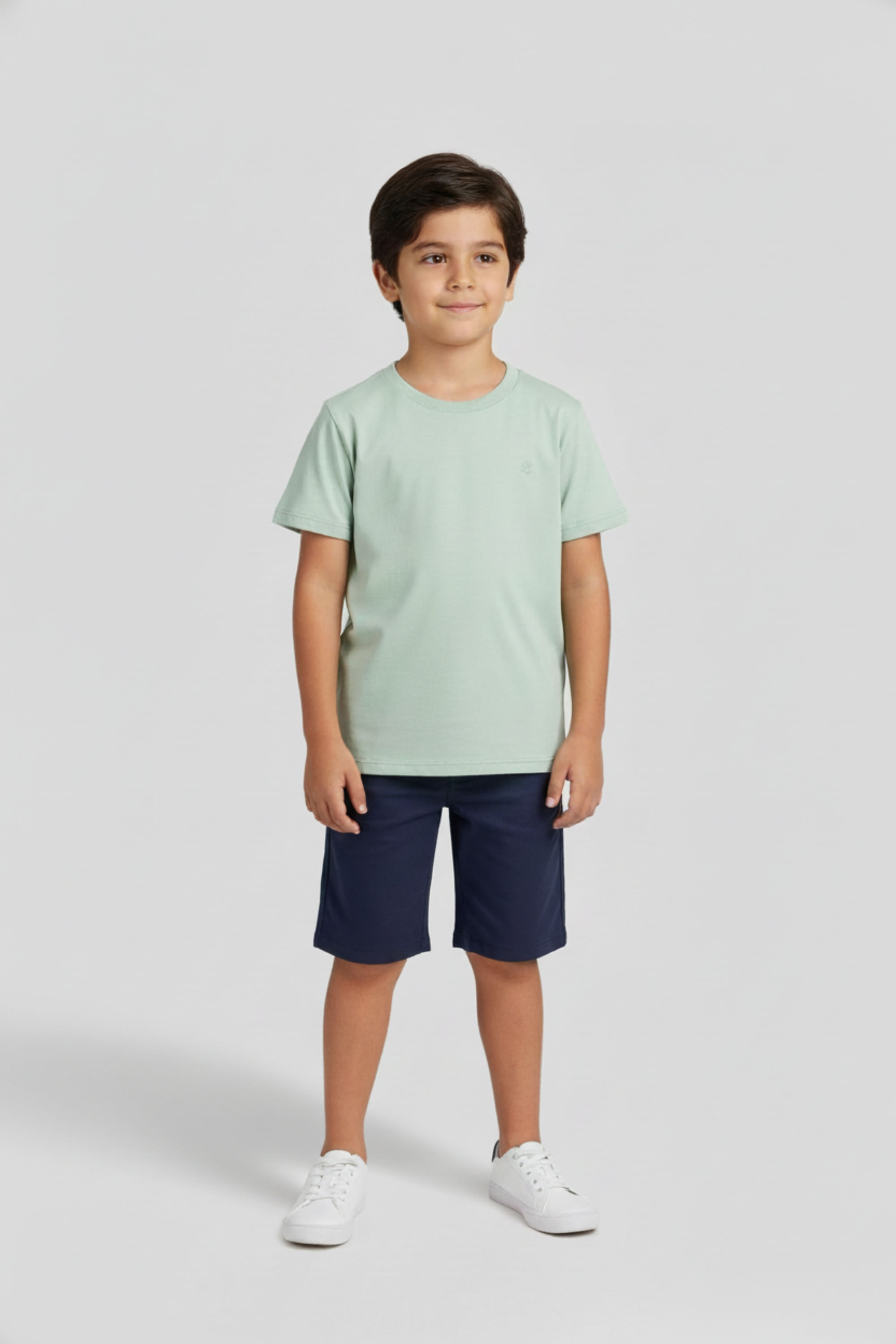 Camiseta Básica em Algodão Infantil Masculina (Verde) Up Baby - Imagem 19