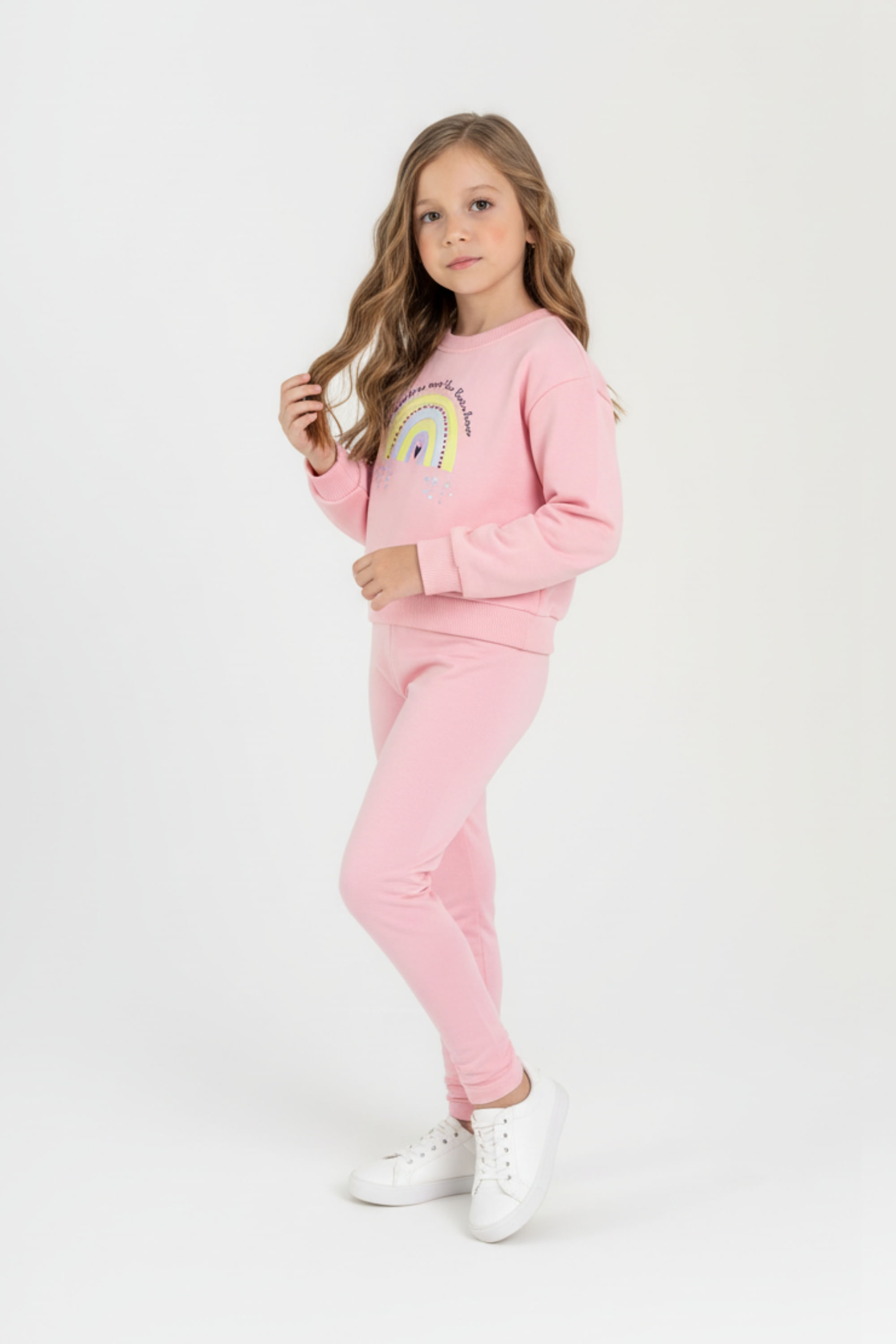 Conjunto Infantil Feminino em Molecotton com Blusão e Calça (Rosa) Guloseima - Imagem 29